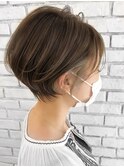 203040代オススメインナーカラーショートボブ