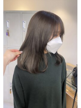 フラム 渋谷(flamme) ブリーチなし◇オリーブアッシュ◇