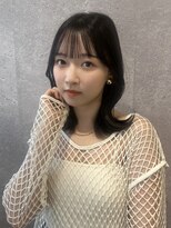 アース 三軒茶屋店(HAIR&MAKE EARTH) 三軒茶屋_レディース_セミロング_ブラック_韓国巻き_小顔