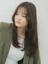 アルティファータ(artifata)&nbsp;ブリーチ無しカラー　ベージュカラー　透明感　顔周りレイヤー