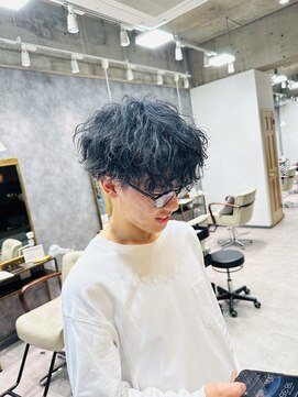 フォンド 津田沼(fond.) カルマパーマ/ベリーショート/ダークアッシュ/ニュアンスパーマ