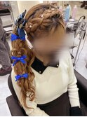 サイドポニー/梅田ヘアセット