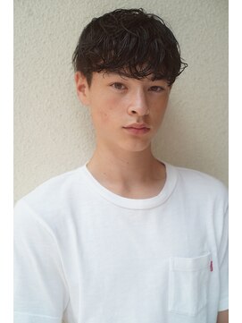 レジュアル(RESSUAL) ベリーショートダークアッシュニュアンスパーマ韓国マッシュ