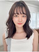 【La fith】アッシュグレージュ×シースルーバング