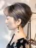 カット+全体染めカラー{白髪染め◎}+ヘッドスパ15分￥12650