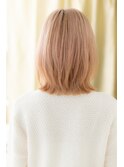 ホワイトブロンドハイトーンカラー小顔ボブウルフY志木10代20代