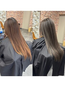 リンク(LinK) 広島　ケアブリーチ　ハイライト　カラー　髪質改善