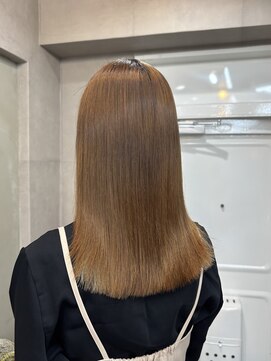 ファビ 渋谷(Fab) くびれヘア/暗めカラー/アプリコットオレンジ/縮毛矯正