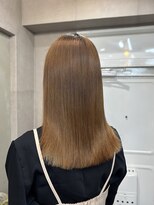 ファビ 渋谷(Fab) くびれヘア/暗めカラー/アプリコットオレンジ/縮毛矯正