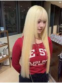 盛岡ダブルカラーハイトーンカラーブロンド顔周りレイヤーカット