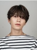 ラウンドシースルーマッシュニュアンスパーマ韓国フェザーパーマ