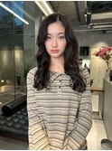 ロングレイヤー　小顔　パーマウェーブ