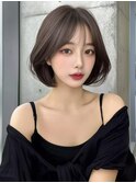 渋谷 ボブ 韓国ヘア ショートボブ 顔周りレイヤー 小顔カット 