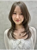 新潟/髪質改善/ミディアムレイヤーカット/ダークアッシュ