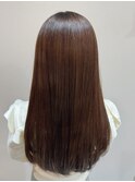 水素トリートメント艶カラーオレンジブラウン☆