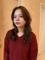 オン キャナルシティ博多前店(on)&nbsp;【晴音】くせ毛ウルフ/アッシュブラウン/20代