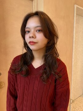 オン キャナルシティ博多前店(on) 【晴音】くせ毛ウルフ/アッシュブラウン/20代