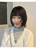 ボブレイヤー×オリーブベージュ