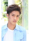 外国人風ツーブロックショート