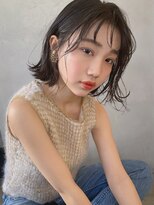 ケシキ 佐賀(keshiki)&nbsp;黒髪ニュアンスウェーブ