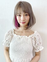 アイティー バイ アルバム 浦和店(IT by ALBUM) 内巻きボブ_ハイライトカラーセミウェットウェーブ_47717