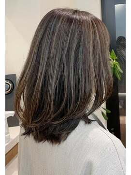 ネックス 表参道本店(nex) nex表参道 大人ハイライト グレージュ 白髪