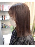 切りっぱなしカット×縮毛矯正×前髪ストカール【髪質改善】