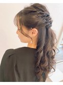 ハーフアップスタイル