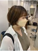 暗めカラー/韓国風巻き/レイヤーカット/マロンベージュ/田町