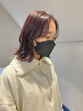 トレス(TRESS) 外ハネレイヤー　ピンクカラー　暖色系カラー