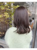 セット簡単セミロング くすみブラウン 透明感たっぷり柔らかヘア