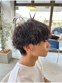 緩めマッシュツイストスパイラル×波巻きパーマ
