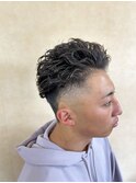 オールバックパーマスタイル