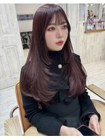 レイラバイアフロート 吉祥寺(Lila by afloat)&nbsp;レイヤーカット/韓国ヘア/ピンクブラウン/チェリーピンク