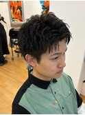 短髪センターパート