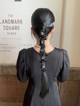 ブラン 阪急伊丹駅前店(Blanc.) ヘアセット　結婚式　ヘアアレンジ　編下ろし