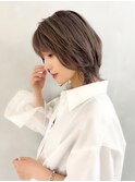 ブラウンベージュメルティカラー/レイヤー似合わせカット/表参道