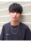 メンズパーマソフトツイストスパイラルマッシュショートレイヤー