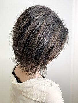 ライフ 星田店(Lyfe) グラデーションカラーグレージュ_切りっぱなしボブ外ハネ_361