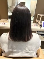 ブロッサム 東久留米店(Blossom)&nbsp;小顔見せ◎前髪ありセミロングスタイル×ワンカール×アッシュ