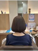 大人ボブ×縮毛矯正