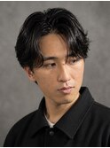 韓国風コンマバング×ニュアンスパーマ×ダウンパーマmen's髪型