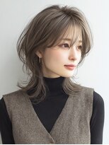 ハーツ(Heart's)&nbsp;ミディアムレイヤー×白髪ぼかしカラー30代40代50代60代