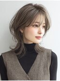 ミディアムレイヤー×白髪ぼかしカラー30代40代50代60代