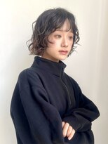 アスティブランシュ(Asti blanche)&nbsp;ボブパーマ レイヤーボブ 黒髪ボブ 顔周りレイヤー 黒髪パーマ