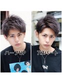 メンズカット メンズサロン ヘッドスパ 眉カット 束感ショート
