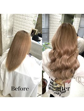 ニノ(nino) 【NINO】ミルクティー/韓国ヘア/シールエクステ