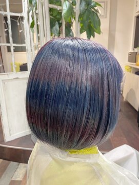 アド ヘア プレイス(adon hair place) オーロラ color×インナーpurple