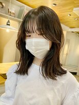 エイン(EYN) 顔周りレイヤー×くびれヘア/韓国/２０代/韓国ヘア