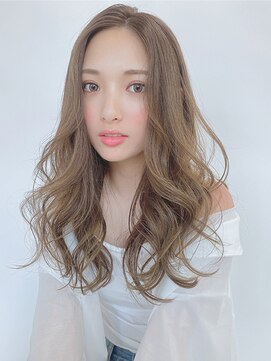 ルービック 梅田茶屋町(Rubik) 小顔カットニュアンスカール/透明感ベージュ